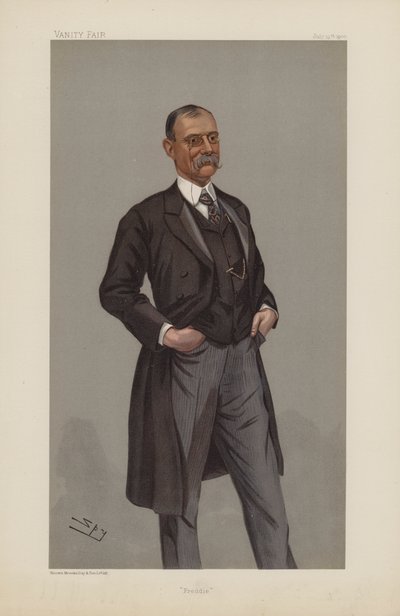 Frederick Treves, Freddie, 19. července 1900, karikatura Vanity Fair (chromolitho) od Leslie Matthew Ward