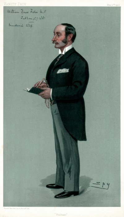 Fulham, William Hayes Fisher , britský politik, 1900. od Leslie Matthew Ward