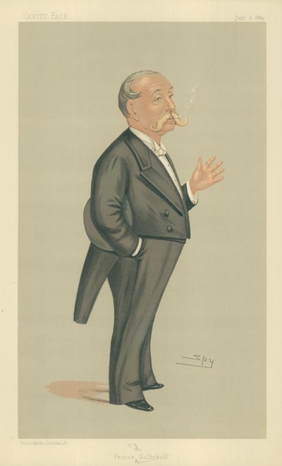 HSH Prince Demtrey Soltykoff, princ Soltykoff, 6. července 1889, karikatura Vanity Fair od Leslie Matthew Ward