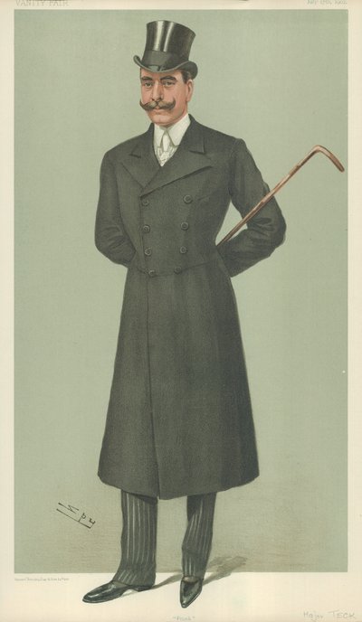 Jeho Výsost vévoda z Teku, Frank, 17. července 1902, karikatura Vanity Fair od Leslie Matthew Ward