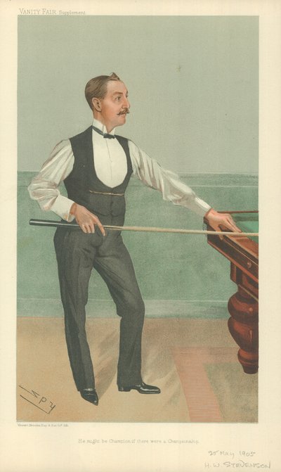 Harry W Stevenson, Mohl by být šampionem, kdyby existovalo mistrovství, 25. května 1905, karikatura Vanity Fair od Leslie Matthew Ward