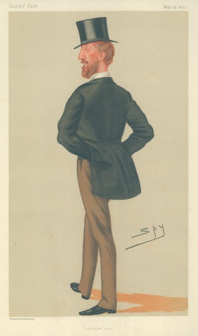 Lord Henry F Thynne, mladší syn, 26. května 1877, karikatura Vanity Fair od Leslie Matthew Ward