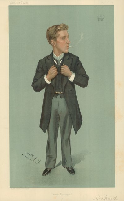 Lord Warkworth, South Kensington, 2. září 1897, karikatura Vanity Fair od Leslie Matthew Ward