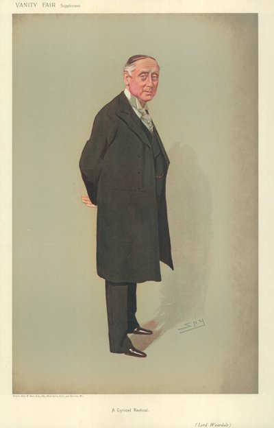 Lord Weardale, cynický radikál, 25. července 1906, karikatura Vanity Fair od Leslie Matthew Ward