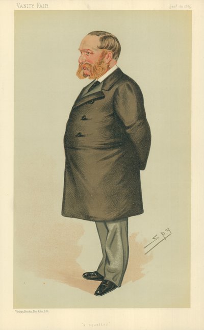 Pan Charles Henry Wilson, squatter, 24. ledna 1885, karikatura Vanity Fair (barevné lito) od Leslie Matthew Ward