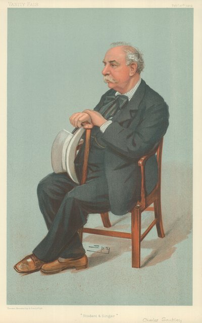 Pan Charles Santley, student a zpěvák, 27. února 1902, karikatura Vanity Fair od Leslie Matthew Ward