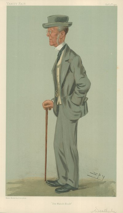 Pan Edward Weatherby, Kniha zápasů, 17. října 1901, karikatura Vanity Fair od Leslie Matthew Ward