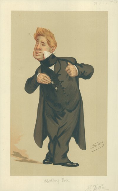 Pan John Laurence Toole, Spelling Bee, 29. července 1876, karikatura Vanity Fair od Leslie Matthew Ward