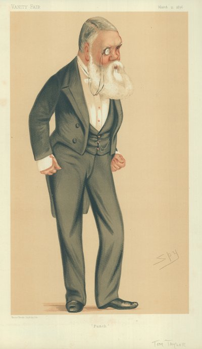 Pan Tom Taylor, Punch, 11. března 1876, karikatura Vanity Fair od Leslie Matthew Ward