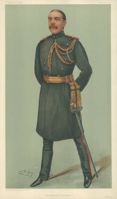 Pan William Dudley Ward, stálý válečník, 30. května 1901, karikatura Vanity Fair od Leslie Matthew Ward