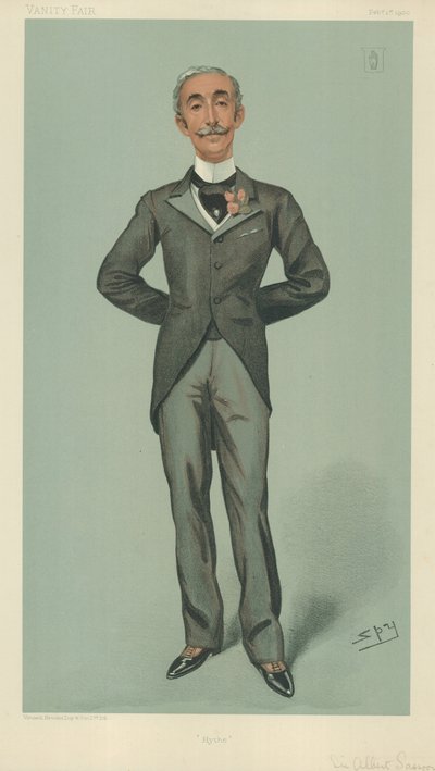 Sir Albert Edward Sassoon, Hyde, 1. února 1900, karikatura Vanity Fair od Leslie Matthew Ward
