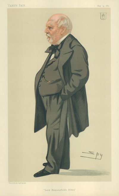 Sir Philip Rose, přítel lorda Beaconsfielda, 14. května 1881, karikatura Vanity Fair od Leslie Matthew Ward