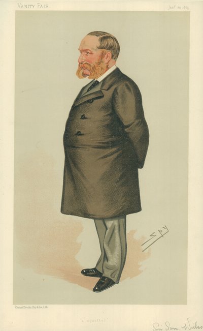Sir Samuel Wilson, squatter, 24. ledna 1885, karikatura Vanity Fair od Leslie Matthew Ward