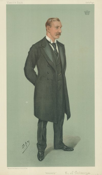 Hrabě Selborne, Admiralita, 3. října 1901, karikatura Vanity Fair od Leslie Matthew Ward