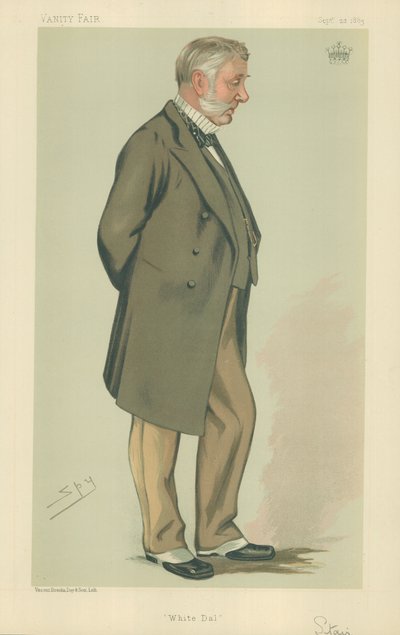 The Earl of Stair, White Dal, 22. září 1883, karikatura Vanity Fair od Leslie Matthew Ward