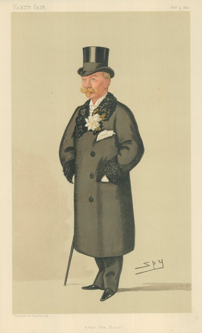 The Hon Harry Tyrwhitt-Wilson, Near the Rose, 13. února 1886, karikatura Vanity Fair od Leslie Matthew Ward