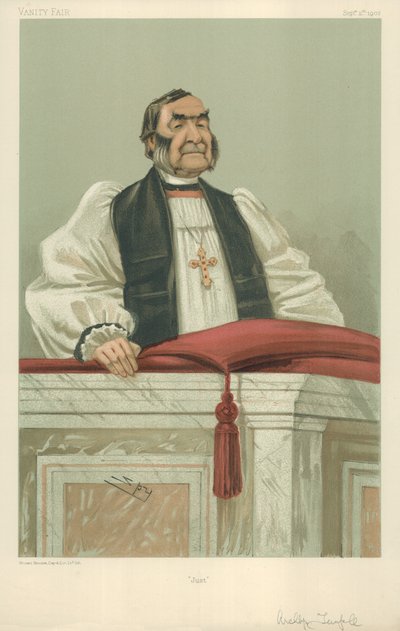 Rev Frederick Temple, arcibiskup z Canterbury, Just, 11. září 1902, karikatura Vanity Fair od Leslie Matthew Ward