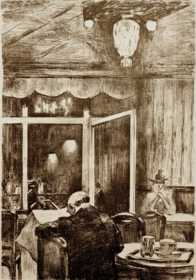 Večer v Café Bauer od Lesser Ury