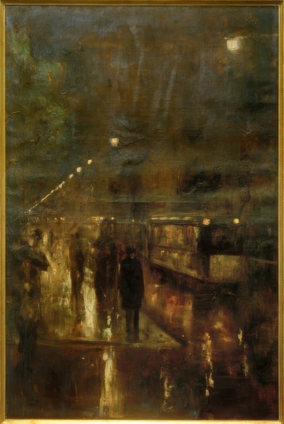 Noční Berlín (Nollendorfplatz) od Lesser Ury