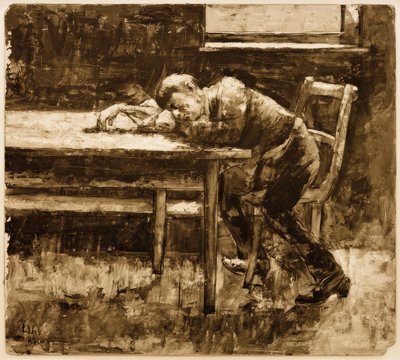Spící dělník od Lesser Ury