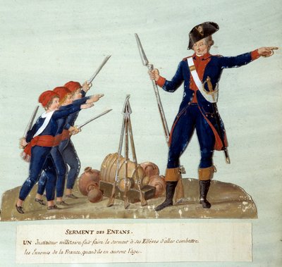 Francouzská revoluce z roku 1789: Dětská přísaha. Gouache des freres Lesueur (18. století). Paříž, Musee Carnavalet od Lesueur Brothers