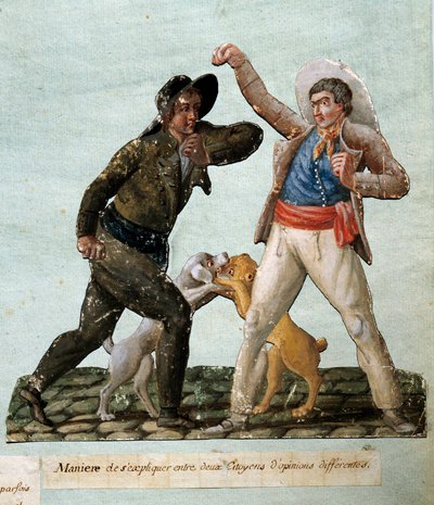 Francouzská revoluce: boj dvou občanů. Kvaš od bratří Lesueurů (18. století) od Lesueur Brothers