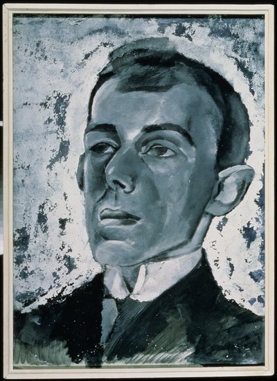 Portrét básníka Ossipa Mandelstama (1891-1938) (kvaš na papíře) od Lev Aleksandrovitc Bruni