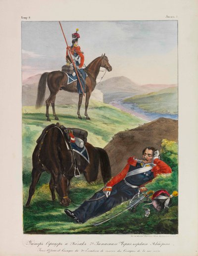 Důstojník uniformy černomořské kozácké eskadry ruské císařské armády, 1837-1839. od Lev Alexandrovich Belousov