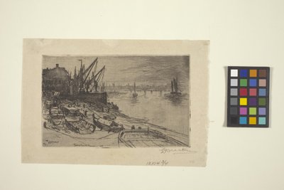 Řeka Temže v Londýně (lept) od Lewis Henry Meakin