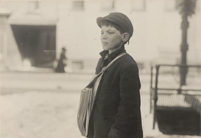 Tony Casale, "Bologna", 11 let prodává noviny 4 roky, Hartford, Connecticut, březen 1909 od Lewis Hine