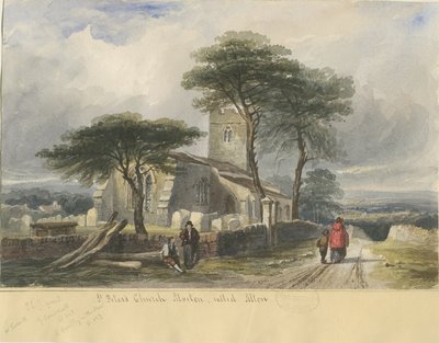 Alton Church: malba akvarelem a [c 1830-1840] (malba) od Lewis John Wood