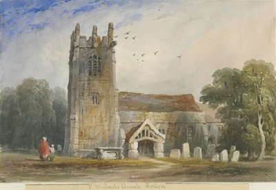 Horton Church: malba vodovými barvami, nd [c1840] od Lewis John Wood