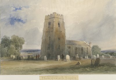 Kingsley Church: malba akvarelem a [c 1830-1840] od Lewis John Wood