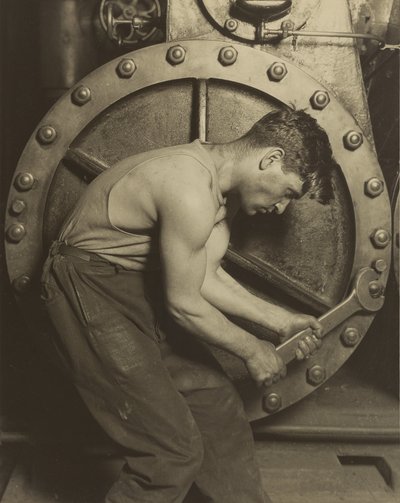 Mechanik a parní čerpadlo od Lewis W. Hine
