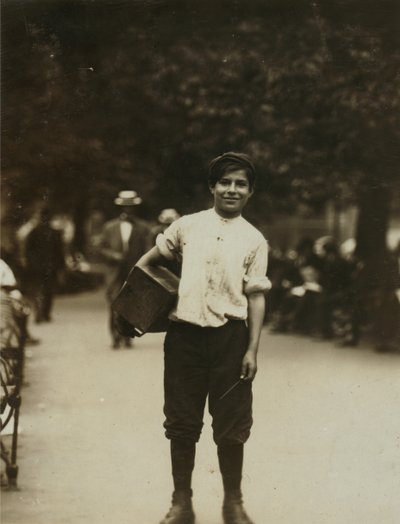 Mladý obuvník pracující na Union Square v New Yorku od Lewis Wickes Hine