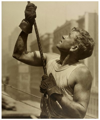 Stavební dělník empire state building, c.1930 od Lewis Wickes Hine