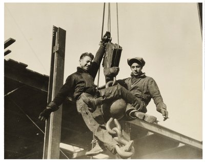 Stavební dělníci empire state building, c.1930 od Lewis Wickes Hine
