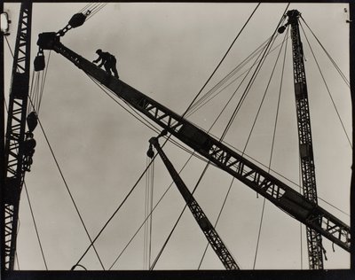 Dělník na Empire State Building od Lewis Wickes Hine
