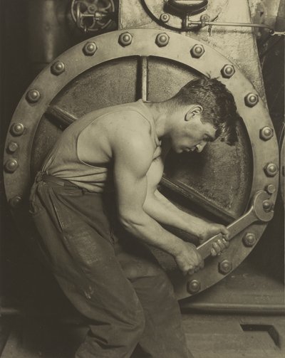 Mechanik a parní čerpadlo, 1921 od Lewis Wickes Hine