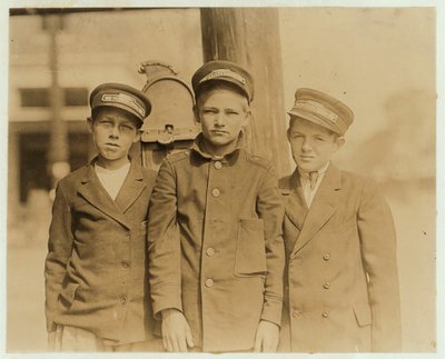 Messenger boys v Jacksonville na Floridě, 1913 od Lewis Wickes Hine