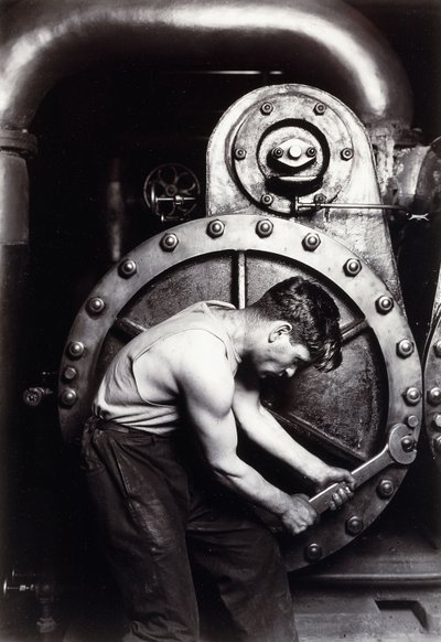 Mechanik Powerhouse, kolem roku 1924; od Lewis Wickes Hine