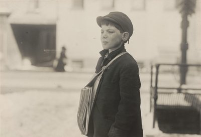 Tony Casale, Bologna, 11 let prodává noviny 4 roky, Hartford..., březen 1909. od Lewis Wickes Hine