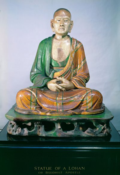 Kamenina Luohan, dynastie Liao, (glazovaná kamenina) od Liao Dynasty Chinese School