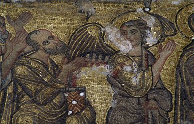 Anděl, detail mozaiky v bazilice Narození Páně (Seznam světového dědictví UNESCO, 2012), Betlém, Palestina od Unbekannt Unbekannt