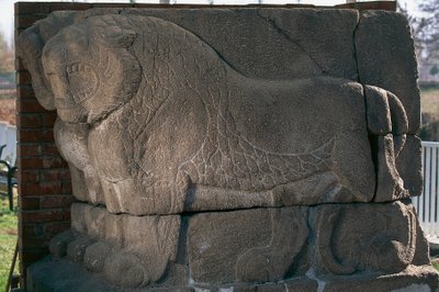 Basreliéf se lvy z Kultepe (Kanesh), Kappadokie, Turecko, civilizace Chetitů, 3. tisíciletí př.n.l. od Unbekannt Unbekannt