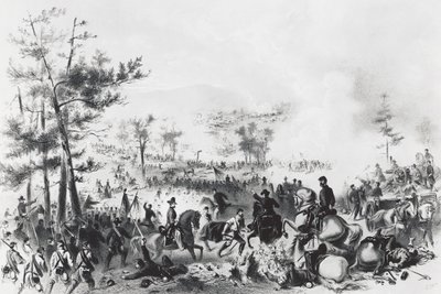 Bitva u Gettysburgu, vítězství unijních sil vedených Georgem Gordonem Meade a porážka generála Roberta Edwarda Lee, 1. až 3. července od Unbekannt Unbekannt