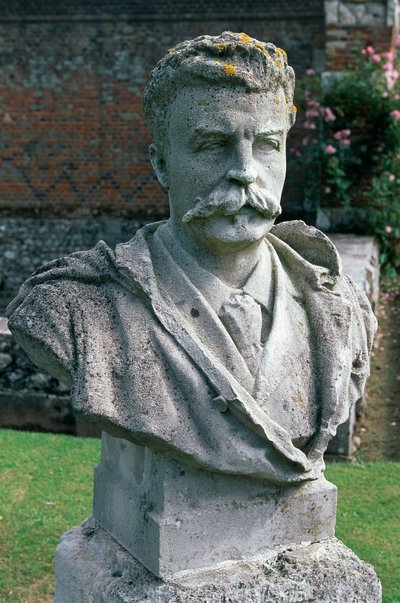 Busta Guye De Maupassanta, zahrada hradu Miromesnil, Francie, Horní Normandie od Unbekannt Unbekannt