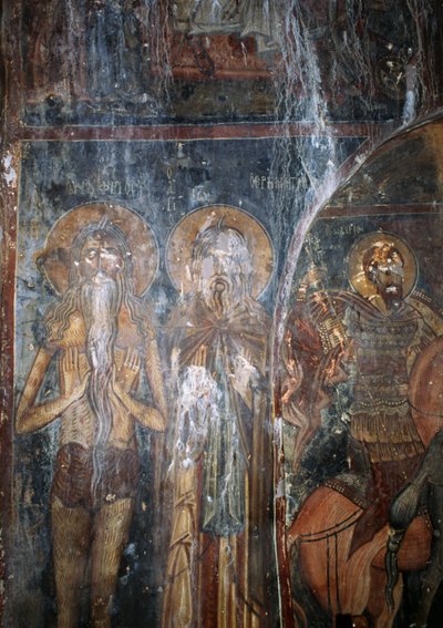 Kristus a svatí, freska v kostele Agios Ioannis, Kantanos, Kréta, Řecko (foto) od Unbekannt Unbekannt