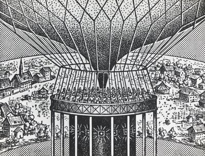 Cineorama od Raoula Grimoina-Sansona (1860-1941), předchůdce systému kruhové projekce Cinerama od Unbekannt Unbekannt