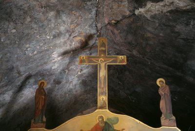 Krucifix v kostele Agios Mamas, Kantanos, Kréta, Řecko (foto) od Unbekannt Unbekannt